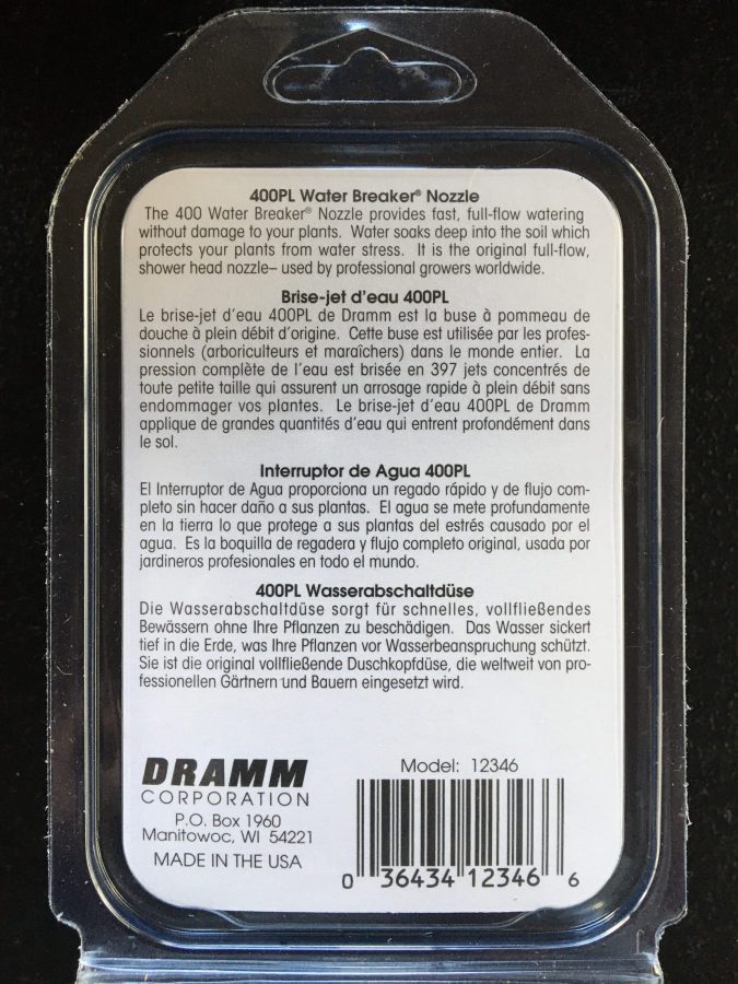 Dramm 400 Water Breaker and Shut-Off Valve Combo – Gardino Nursery